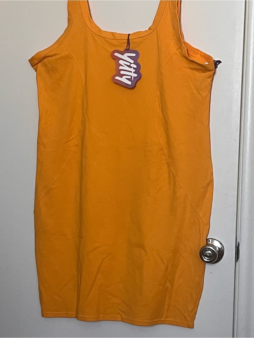 NWT YITTY Body Butter Tank Dress in Mimosa Gold Stretchy Scoop Neck Size 3X A01